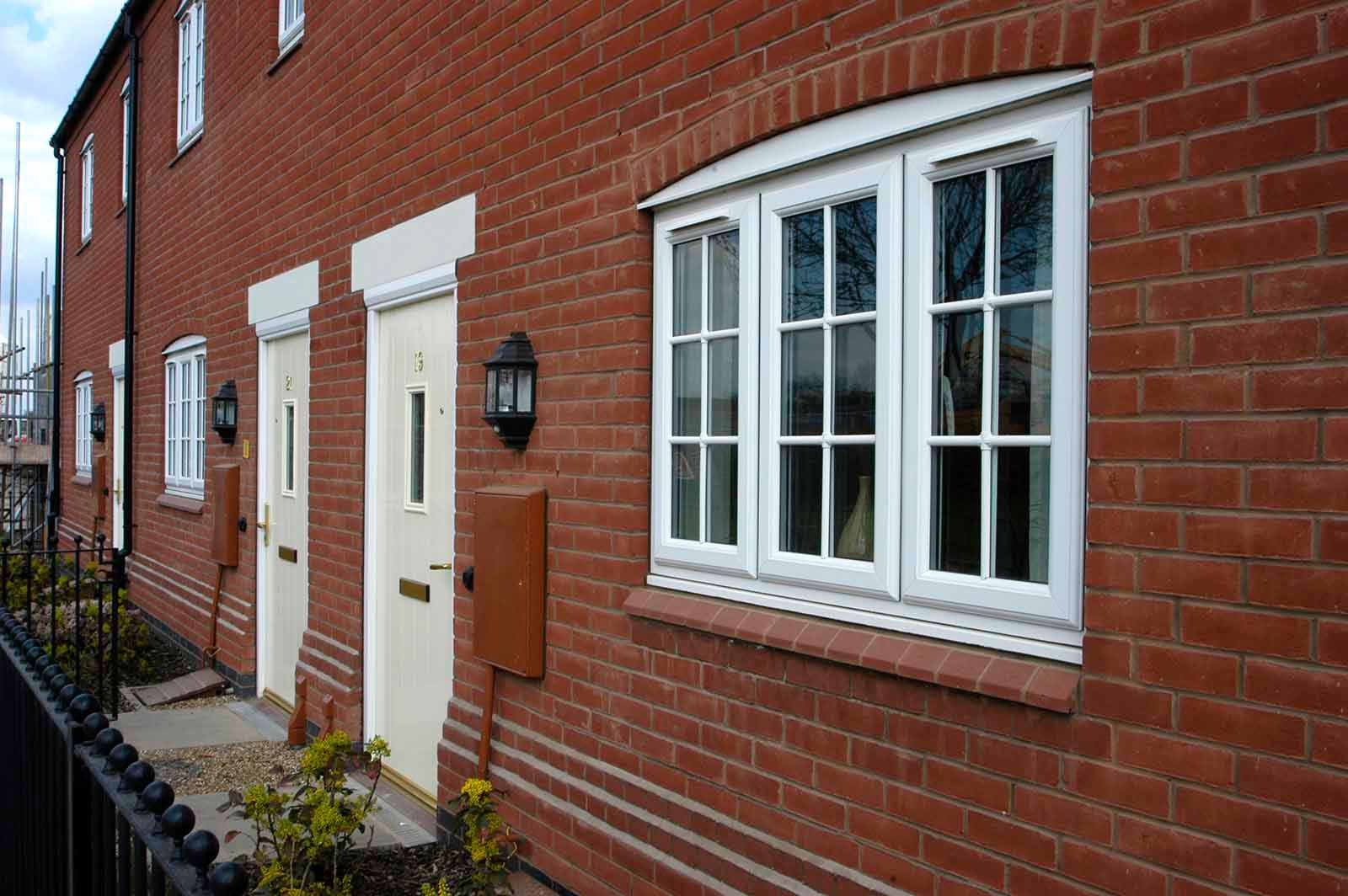 Casement window red brick house