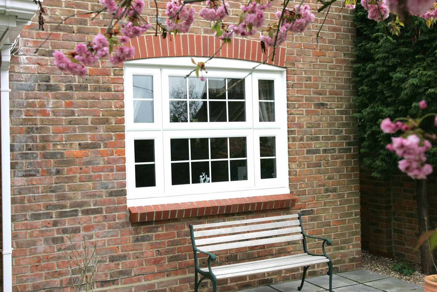 casement window with curved top