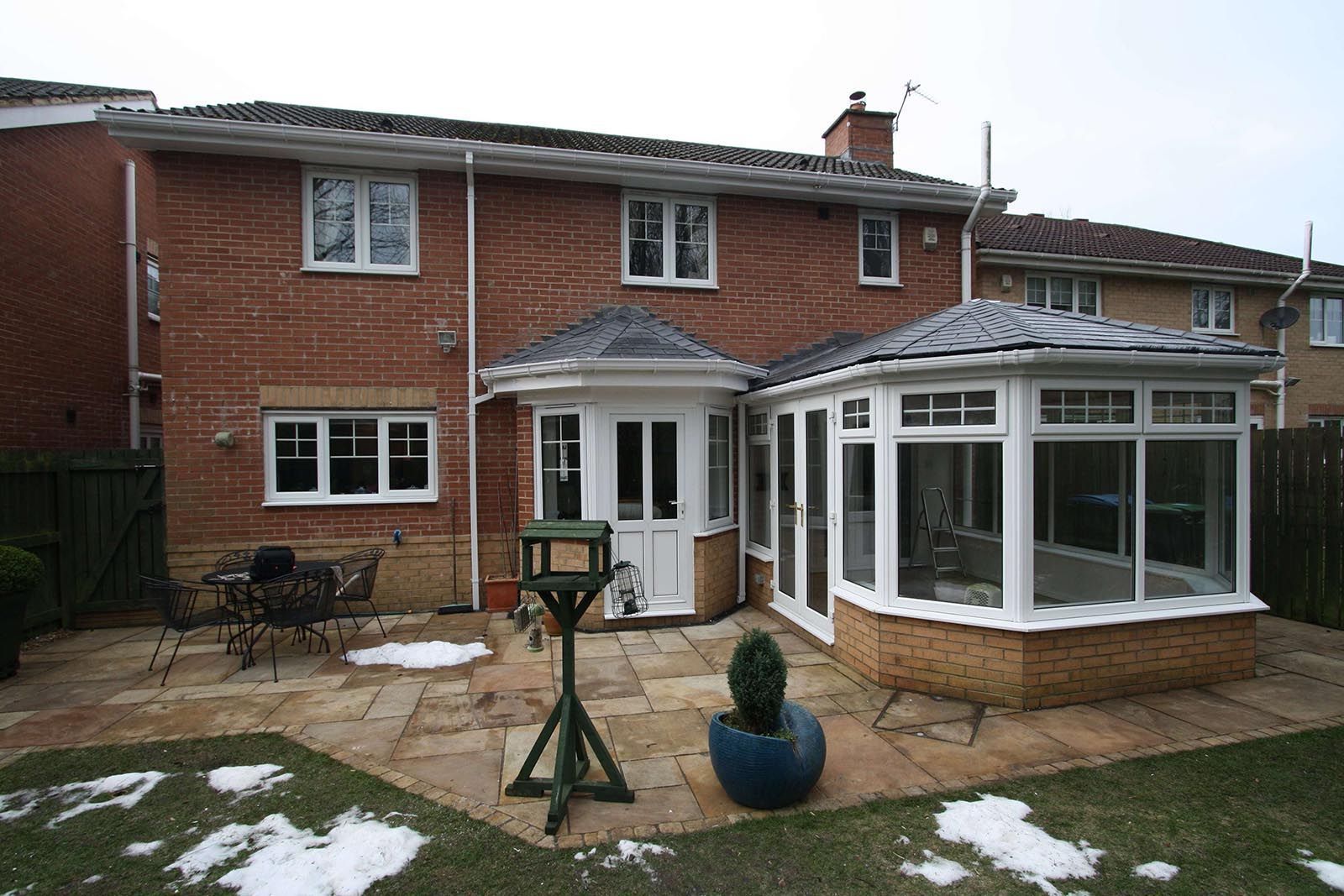 large conservatory with warmroof fitted