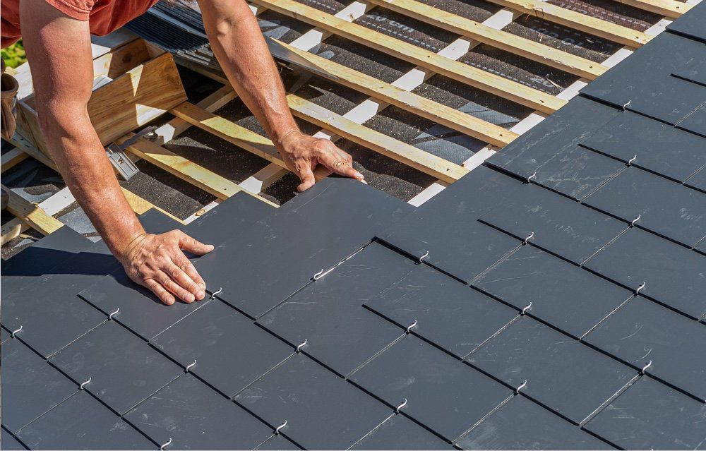 roof being installed