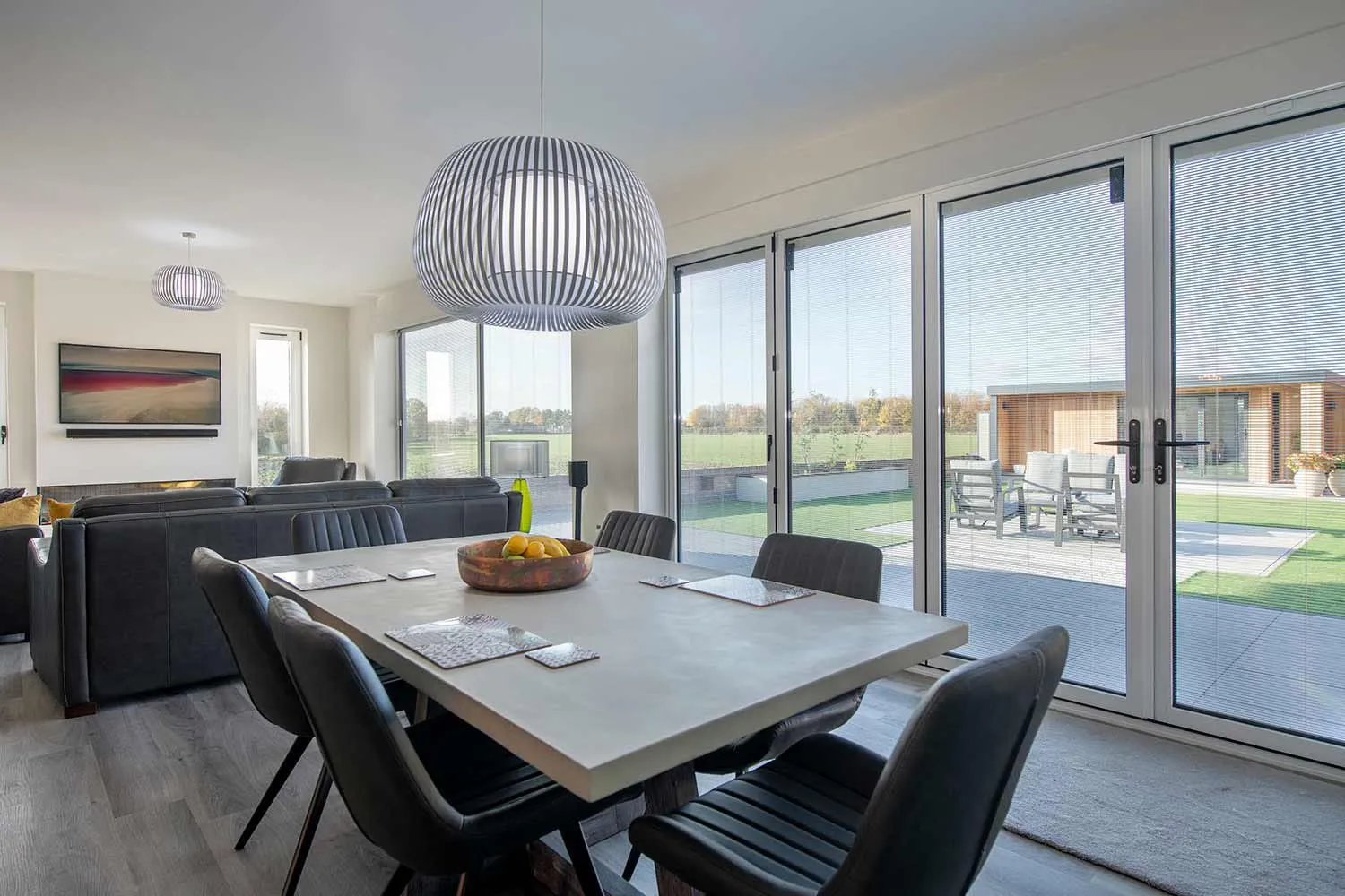 internal blinds on living room bifold doors